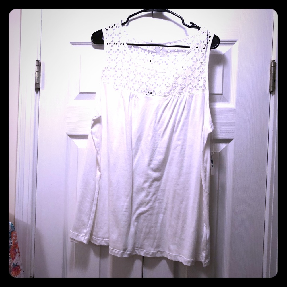 NWT Old Navy White Eyelet Tank Size 2X